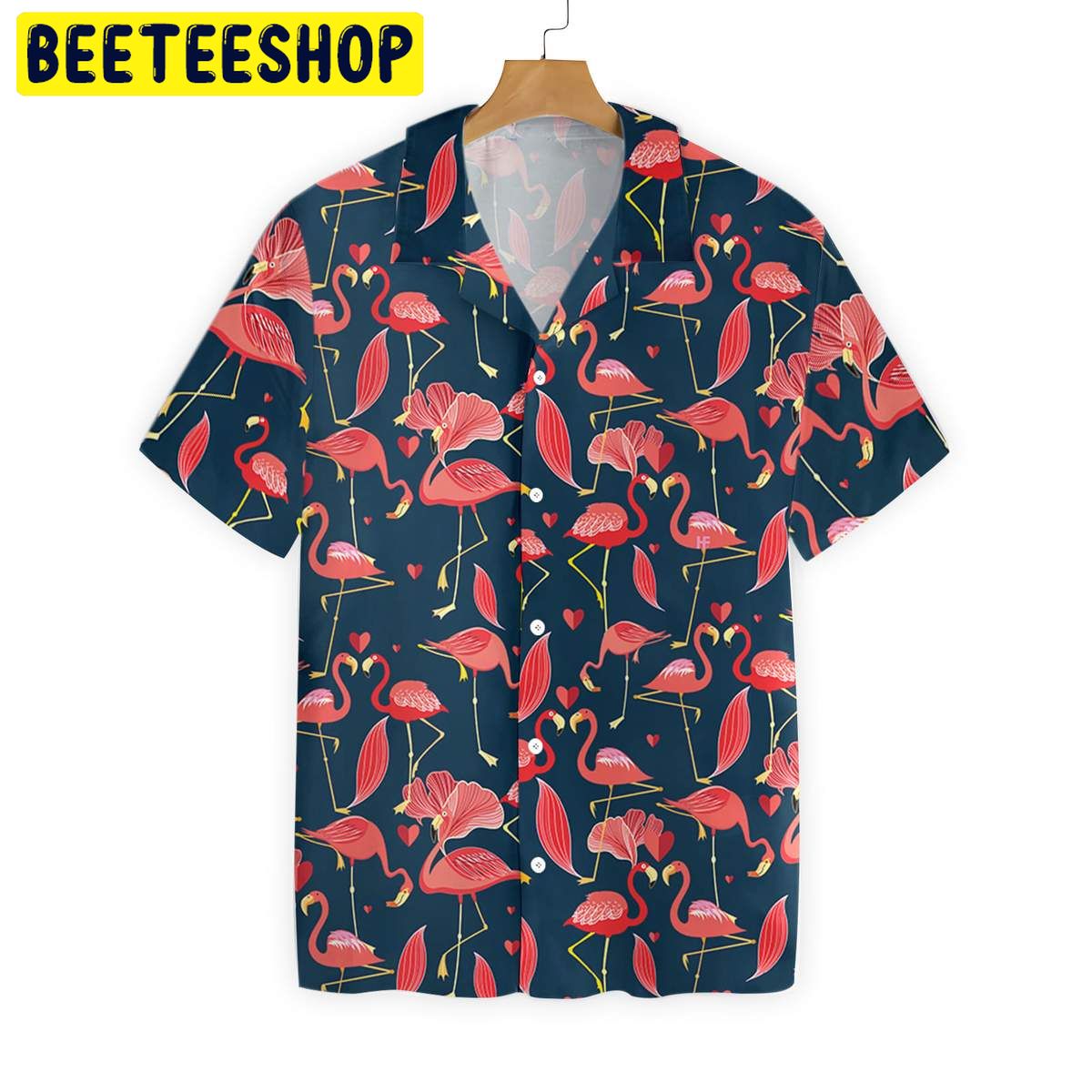 Cute Flamingo 3d All Over Printed Trending Hawaiian Shirt-1