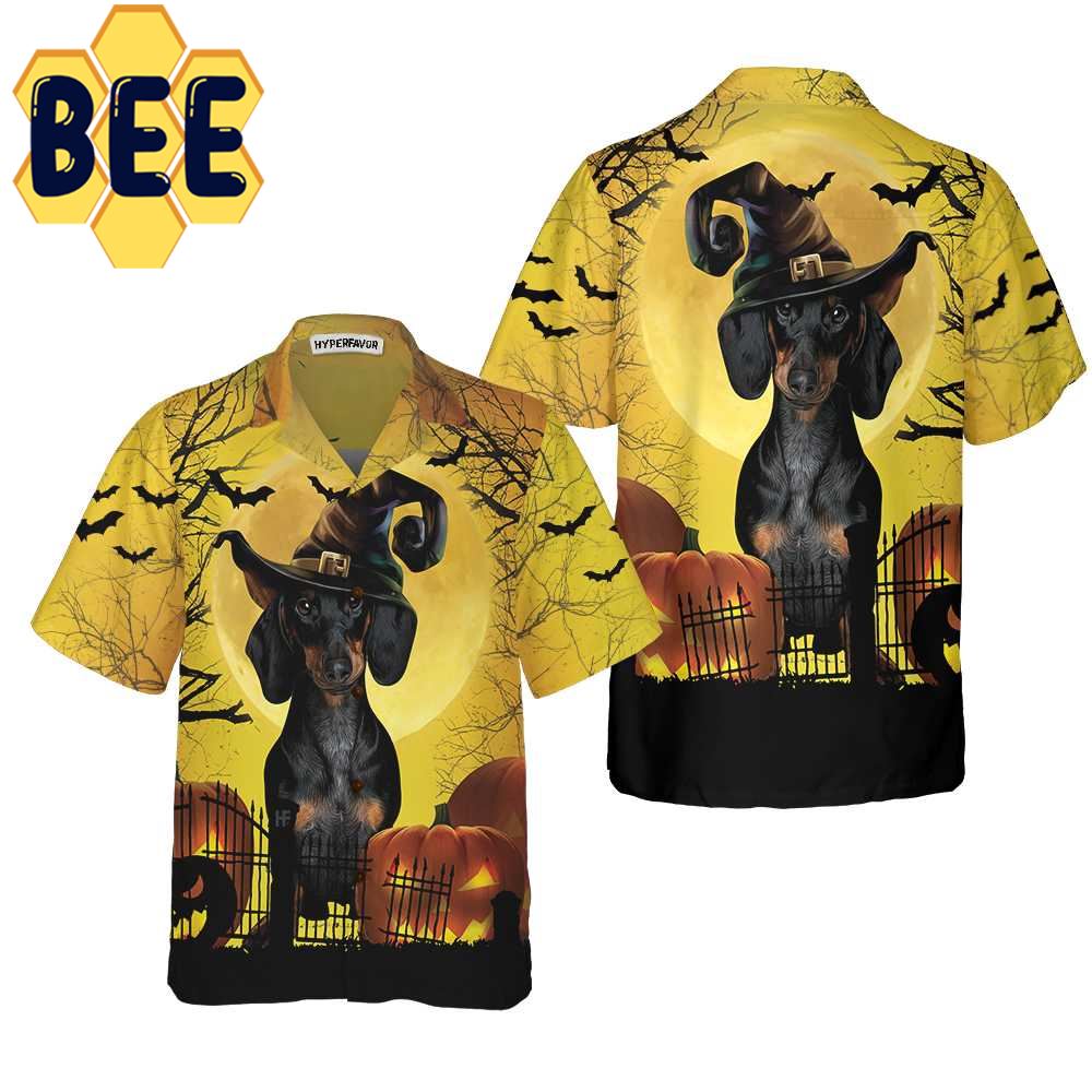 Dachshund Is Never Too Old For Halloween Hawaiian Shirt-1