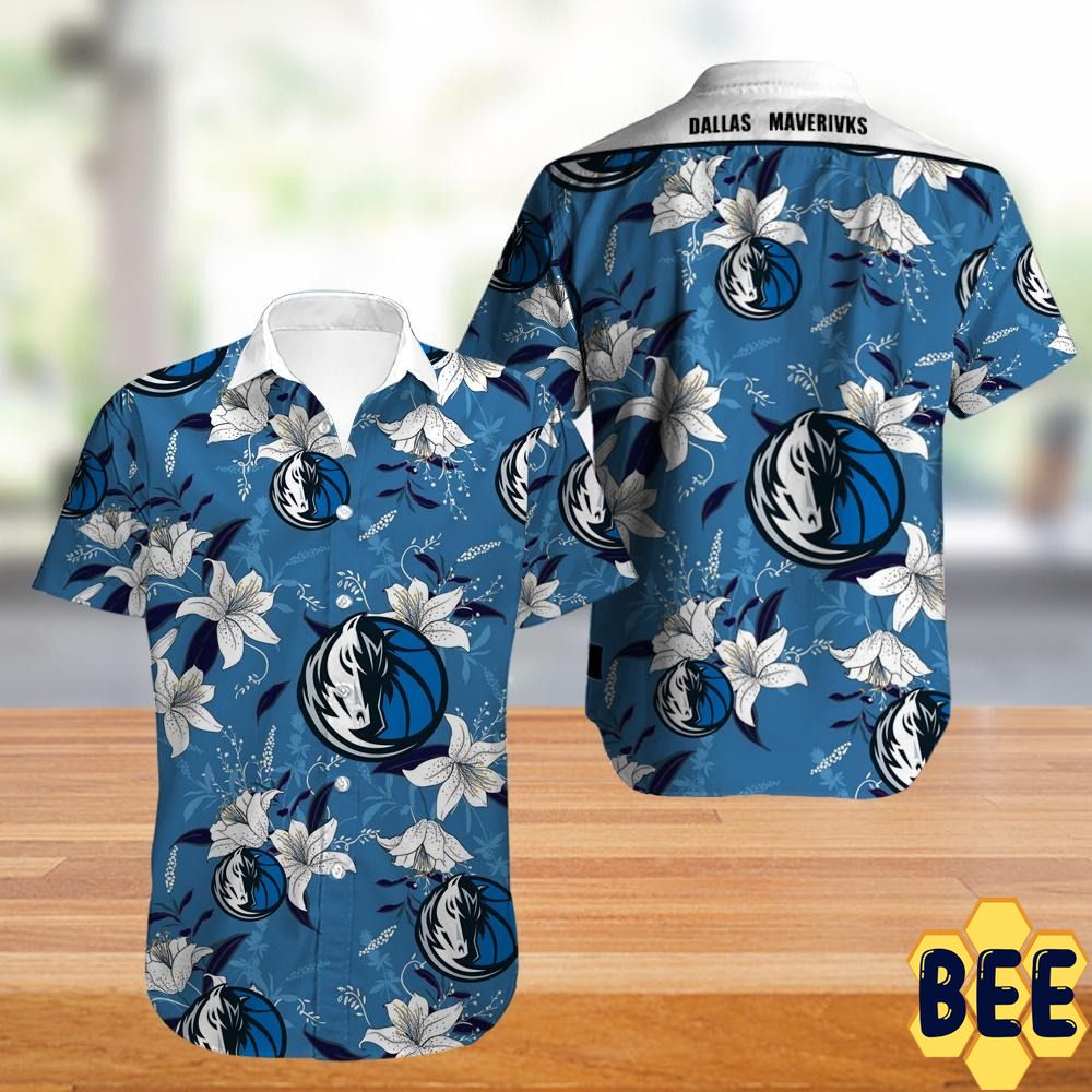 Dallas Mavericks Nba Tropical Flower Trending Hawaiian Shirt-1