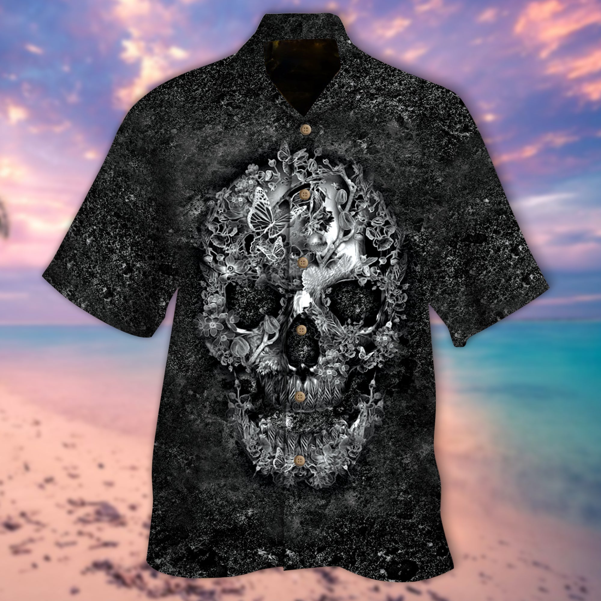 Dark Skull Hawaiian Shirt