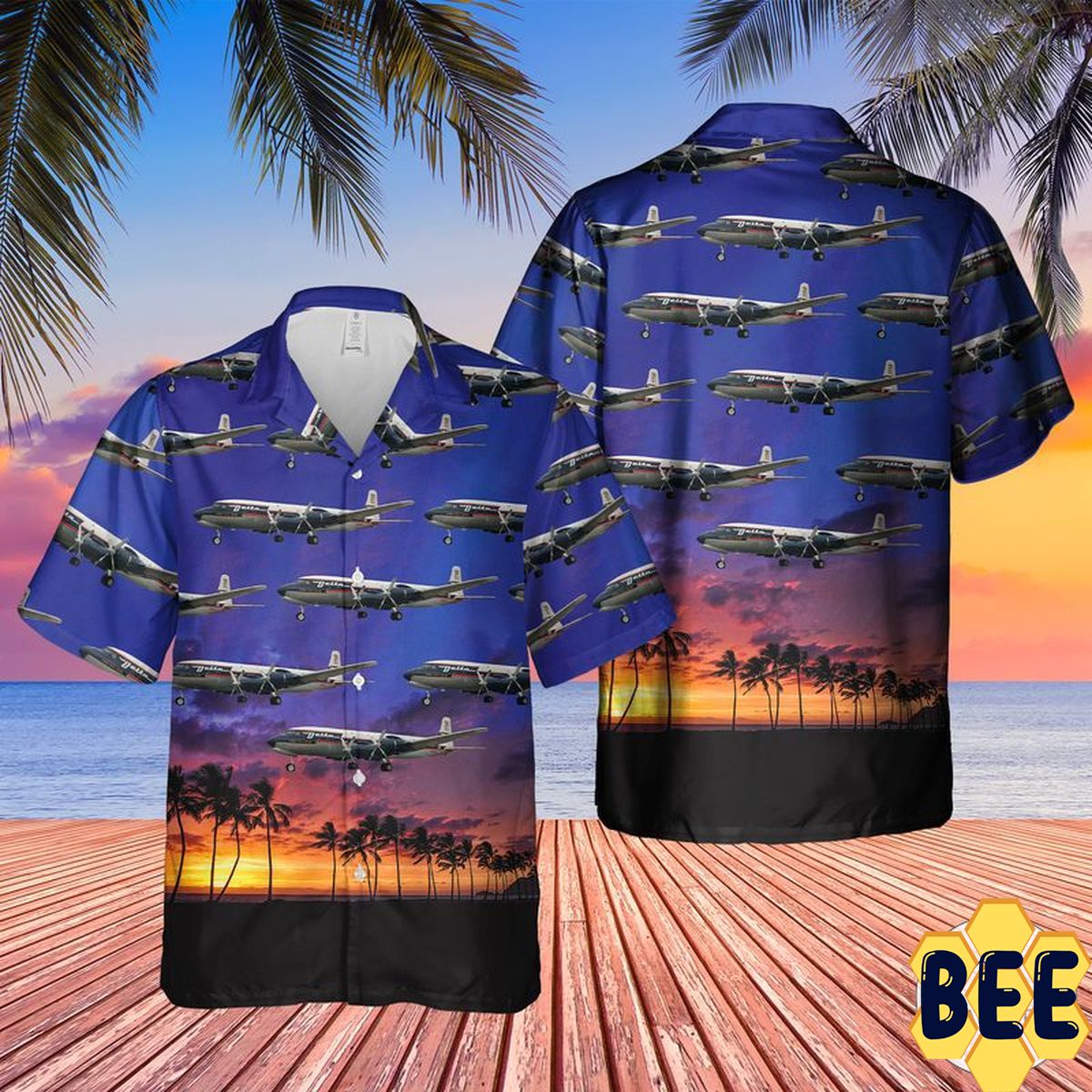 Delta Airlines Douglas Dc-7b Trending Hawaiian Shirt-1