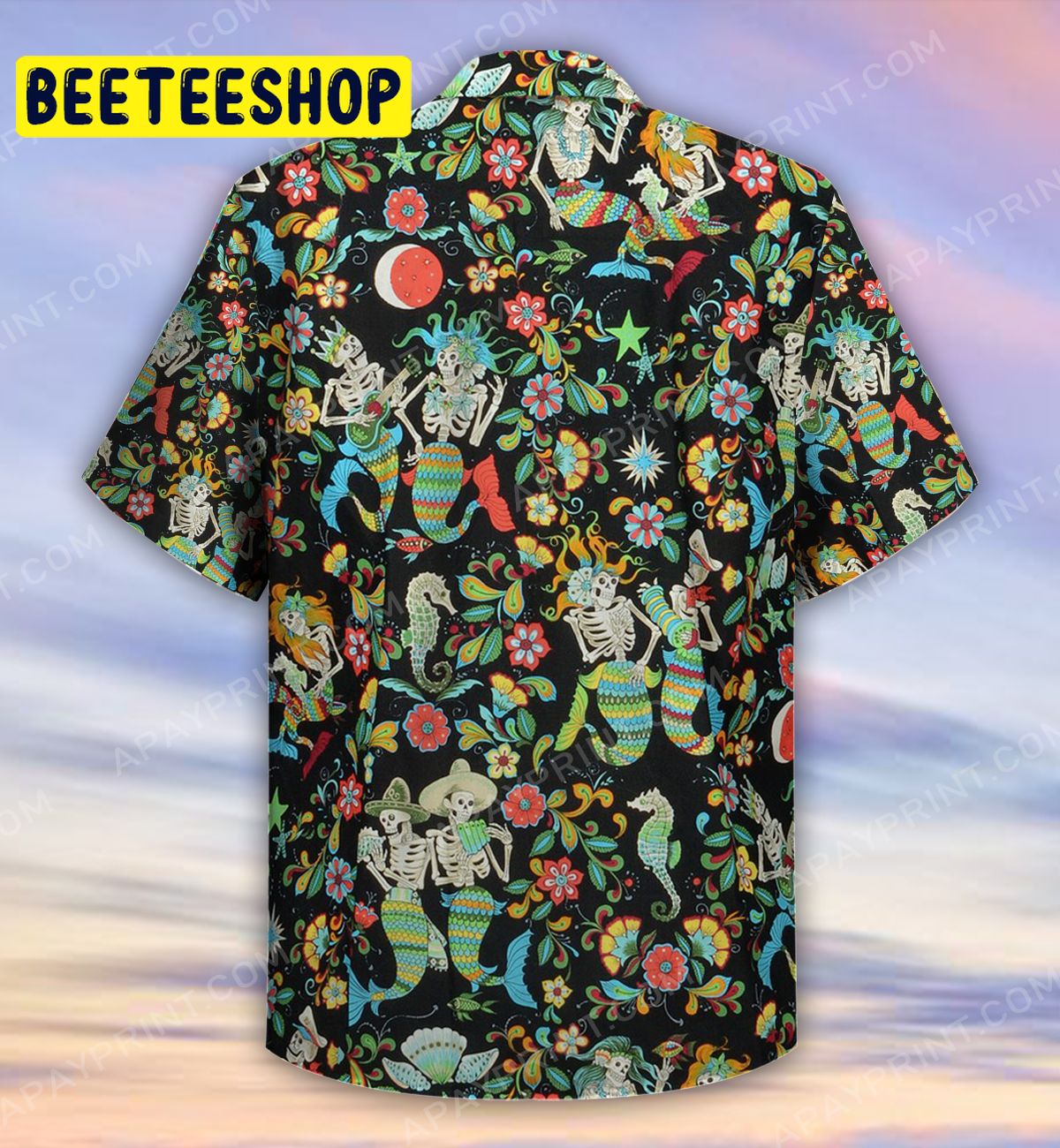 Dia De Los Meurtos Mermaid – Day Of The Dead Trending Hawaiian Shirt-1