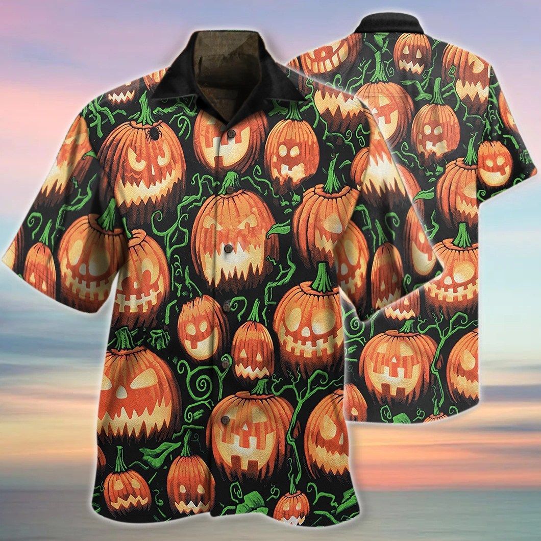 Discover Cool Skull Pumpkins Hawaiian Shirt-1