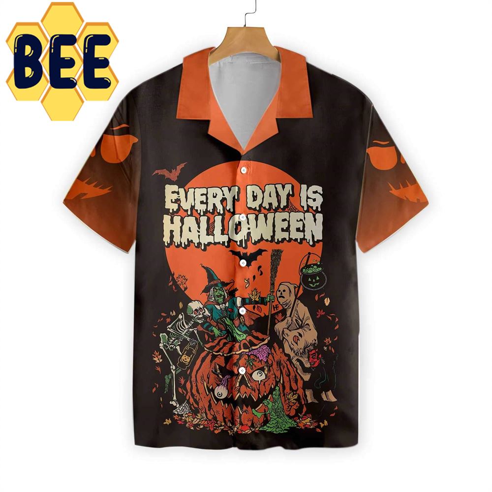 Everyday Is Halloween Shirt For Men Hawaiian Shirt-1