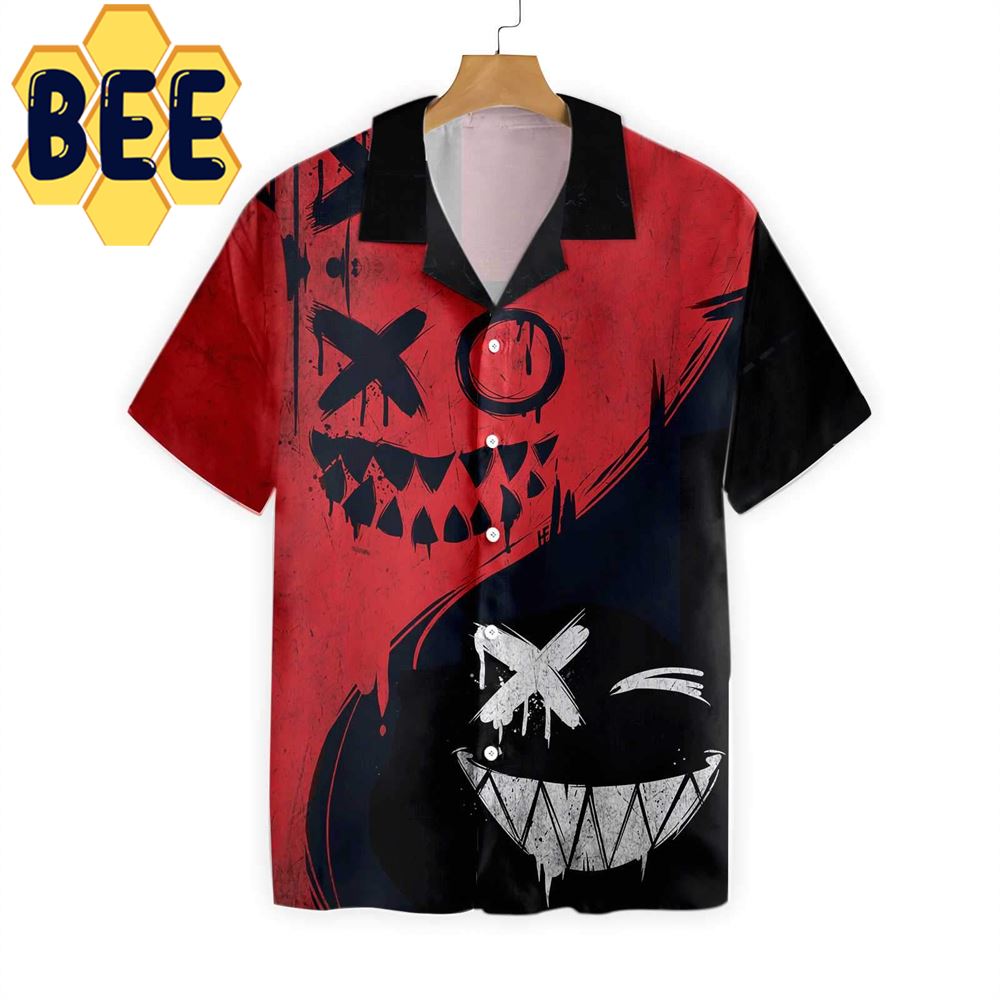 Evil Smile Halloween Hawaiian Shirt-1