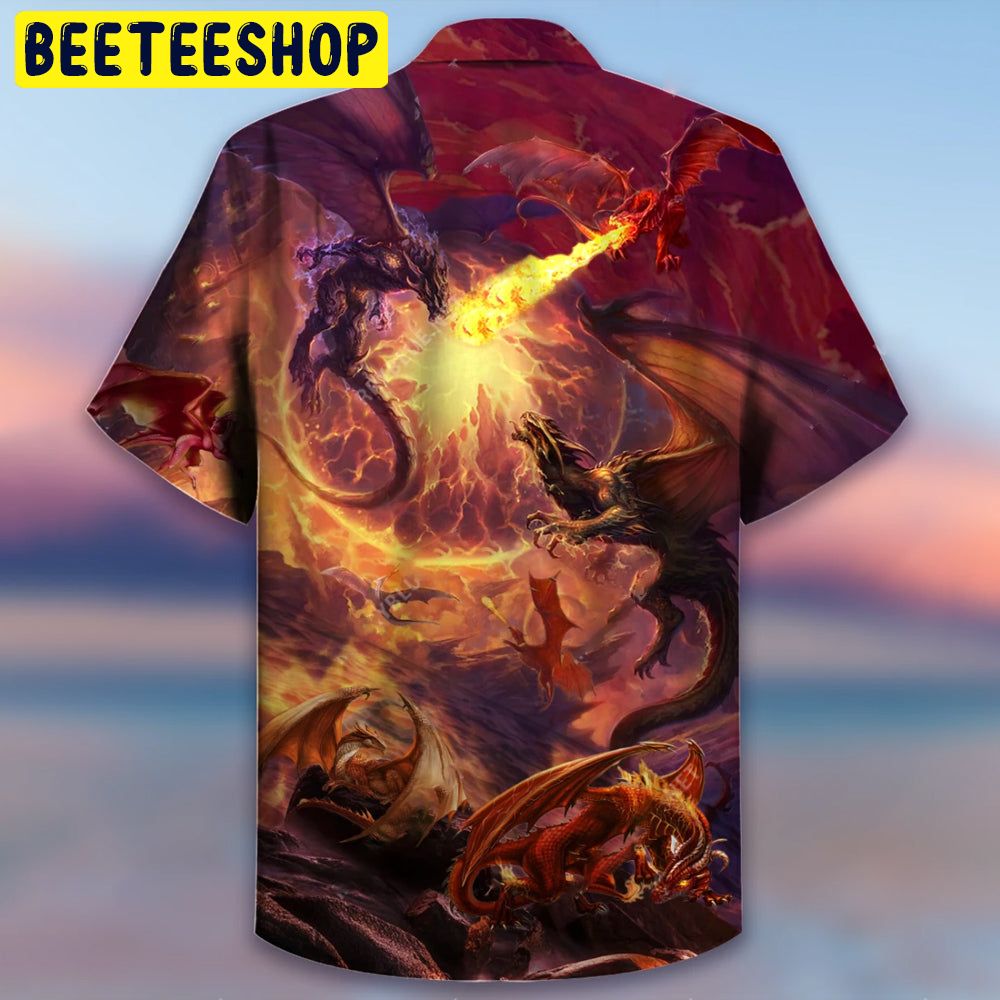 Fire Dragon Trending Hawaiian Shirt-1