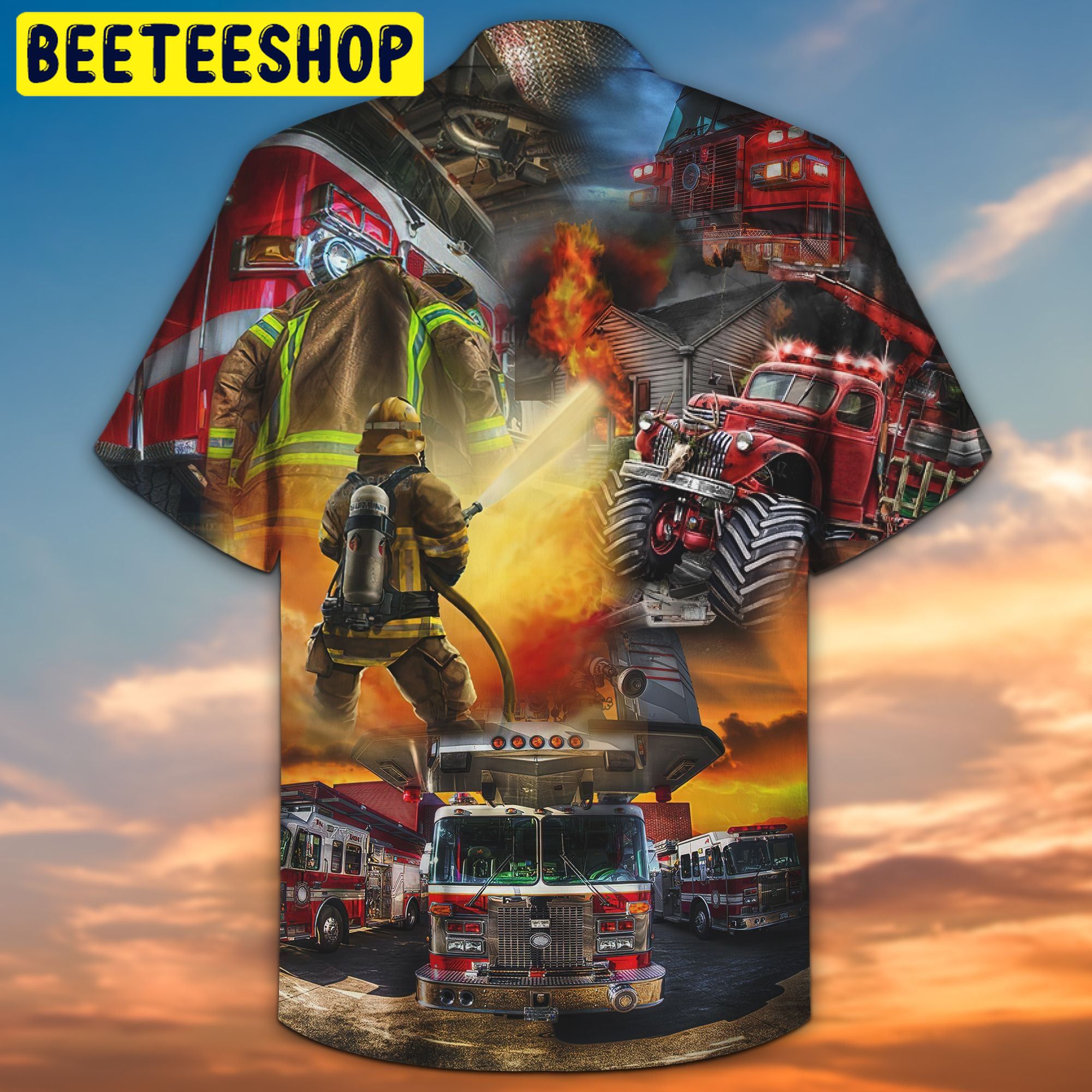 Firefighter 3d All Over Printed Trending Hawaiian Shirt-1