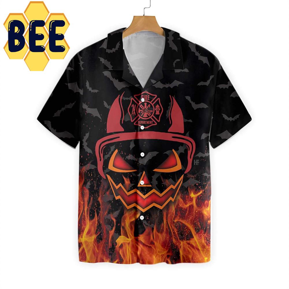 Firefighter Halloween Hawaiian Shirt-1