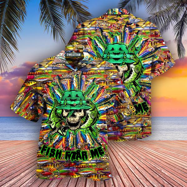 Fishing Just A Man Loves Fishing Skull – Hawaiian Shirt