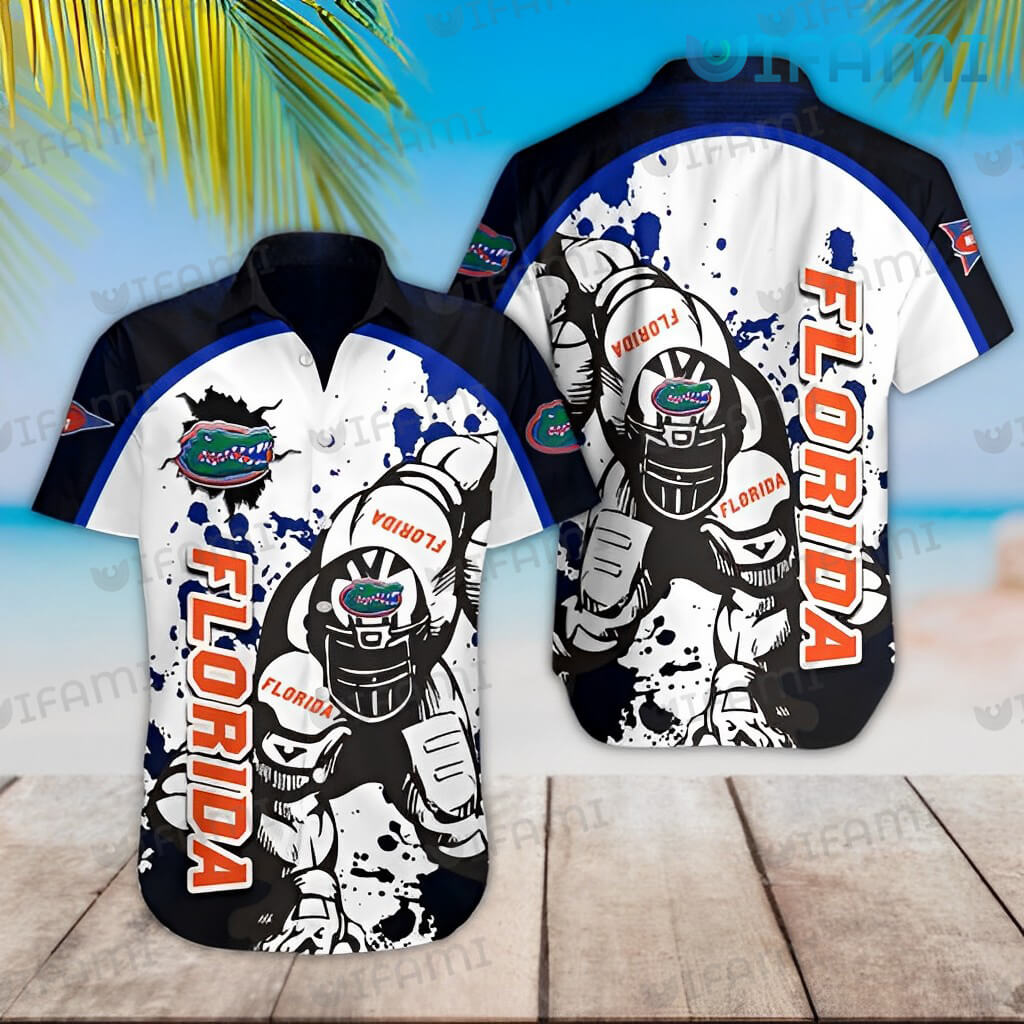 Florida Gators Hawaiian Shirt Football Player Gators Gift