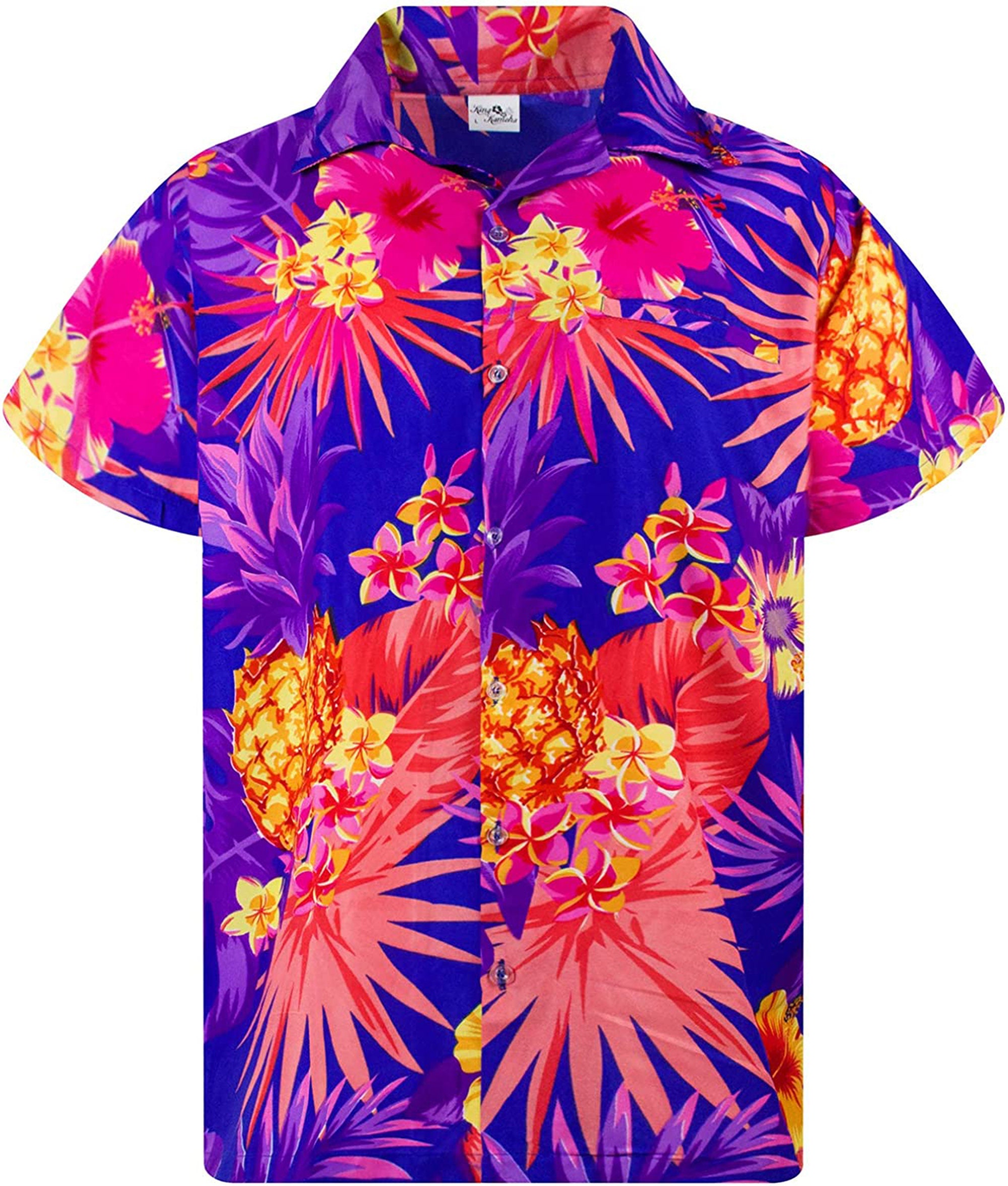 Flower And Pineapple Hawaiian Shirt-1