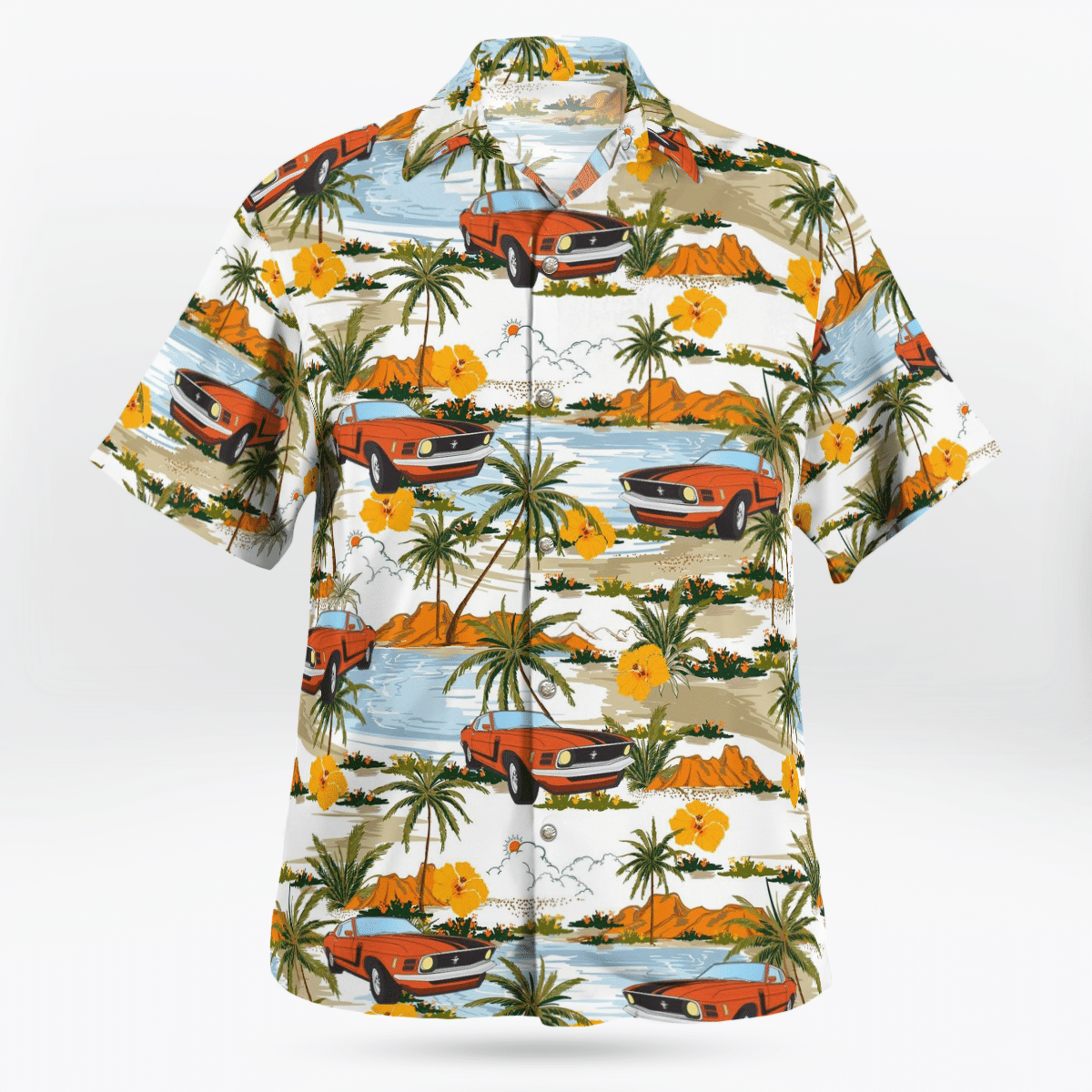 Ford Mustang Hawaiian Beach No2 Hawaiian Shirt