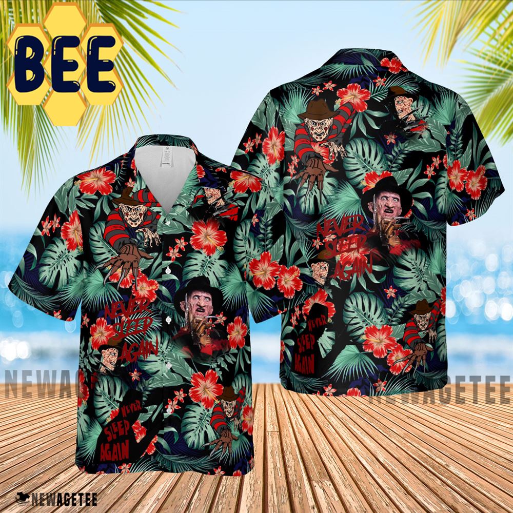 Freddy Krueger Never Sleep Again Halloween Hawaiian Shirt-1