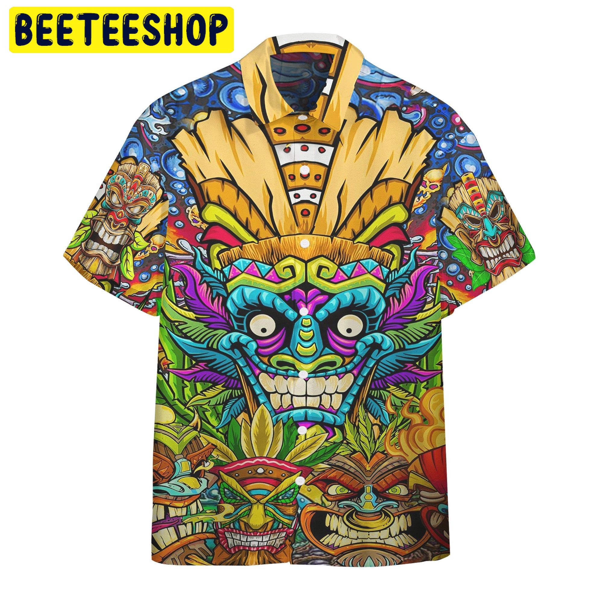 Funny Tiki Combo Trending Hawaiian Shirt And Shorts-1