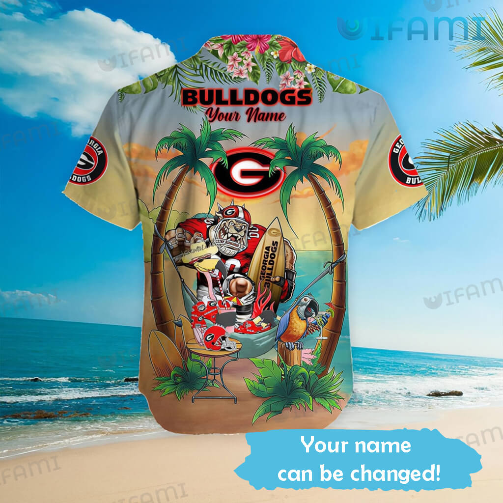 Georgia Bulldogs Hawaiian Shirt Mascot Custom Name Ga Football