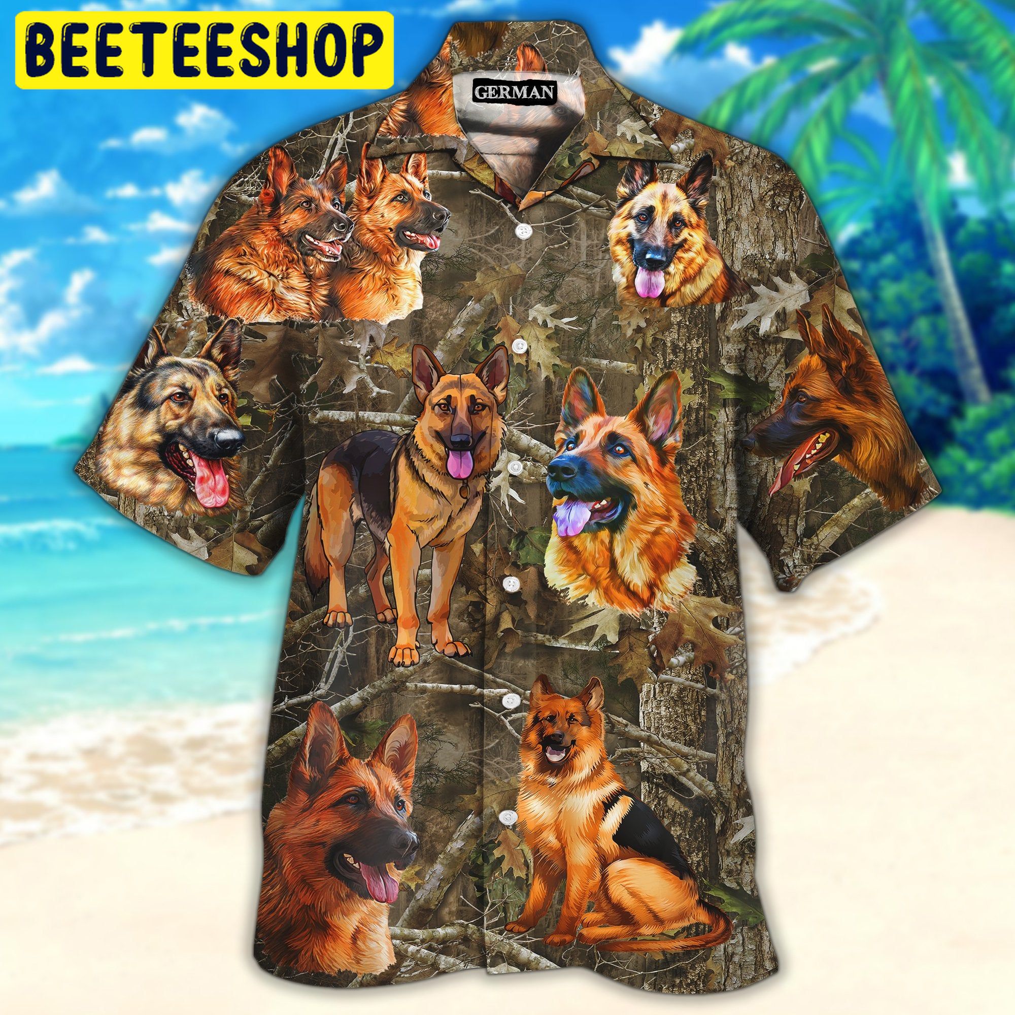 German Shepherd 3d All Over Printed Trending Hawaiian Shirt-1