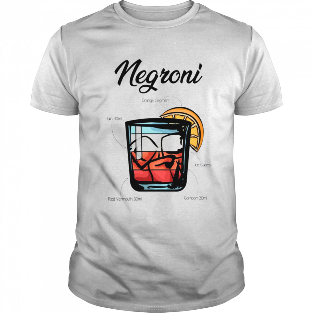 Negroni Cocktail Recipe shirt