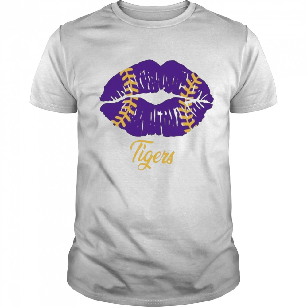lSU Tigers football lip shirt