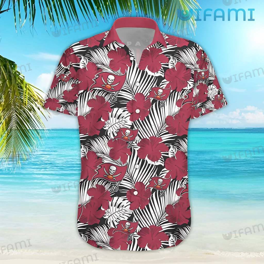 Buccaneers Hawaiian Shirt Star Hibiscus Flower Tampa Bay