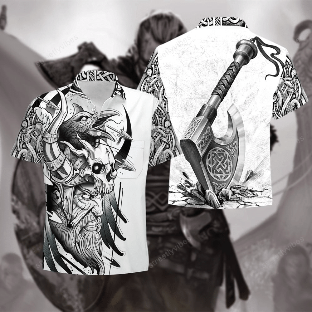 Gift For Viking Skull Lover Hawaiian Shirt Hawaiian Shirt
