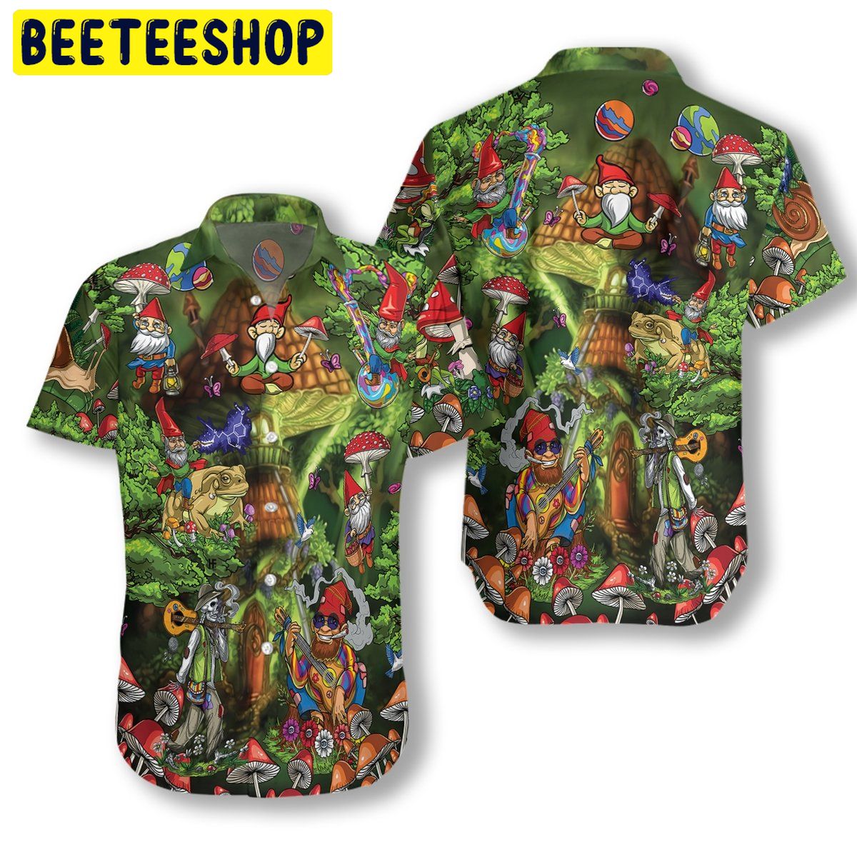 Gnome Hippie Trending Hawaiian Shirt-1