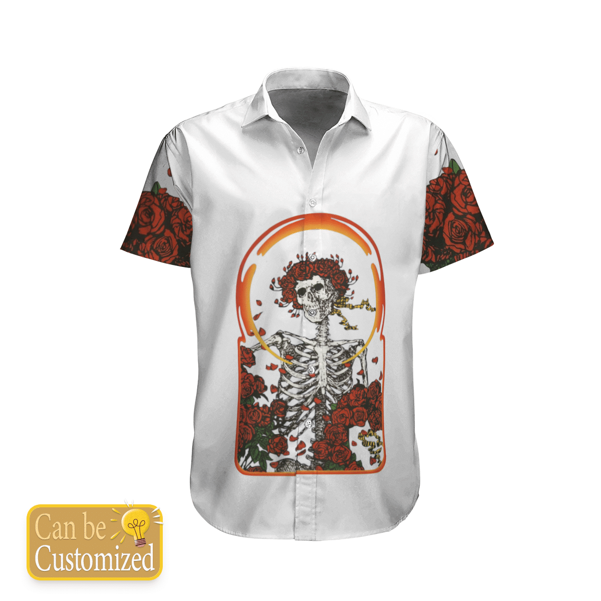 Grateful Skull Roses Hawaiian Shirt