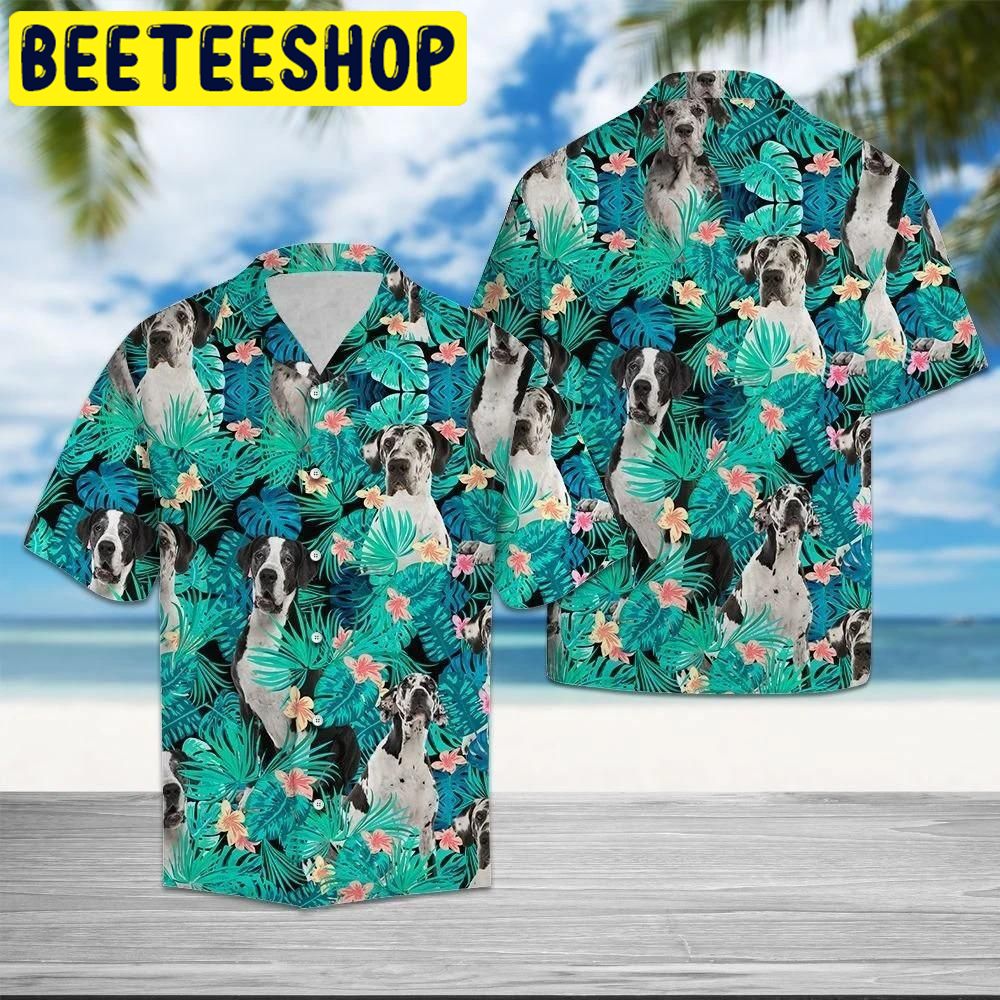 Great Dane Tropical Hawaiian Shirt-1