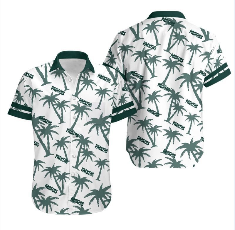 Green Bay Packers Coconut Tree Nfl Hawaiian Shirt For Fans-1