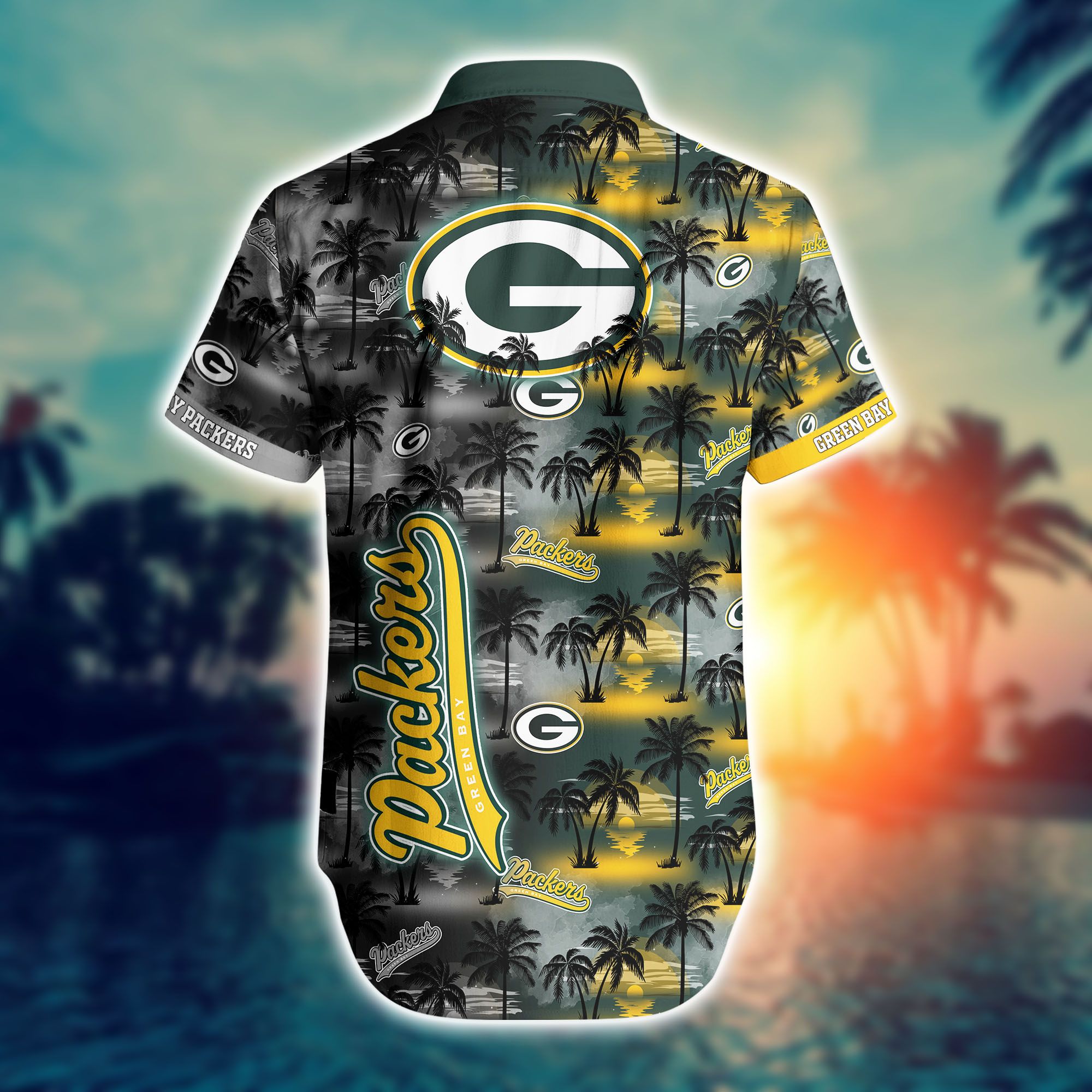 Green Bay Packers Nfl Hawaii Full 3d Shirts For Fans-1
