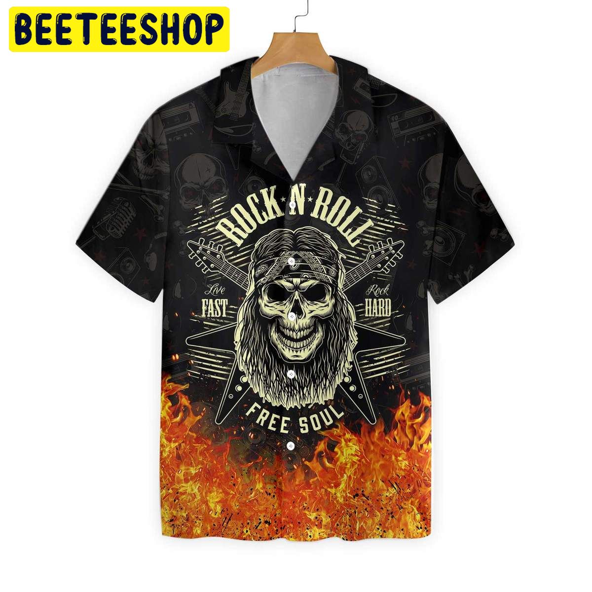 Guitar Born To Be Wild Trending Hawaiian Shirt-1
