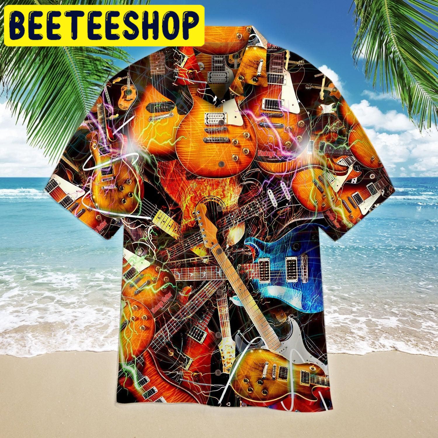 Guitar Vintage Hawaiian Shirt-1