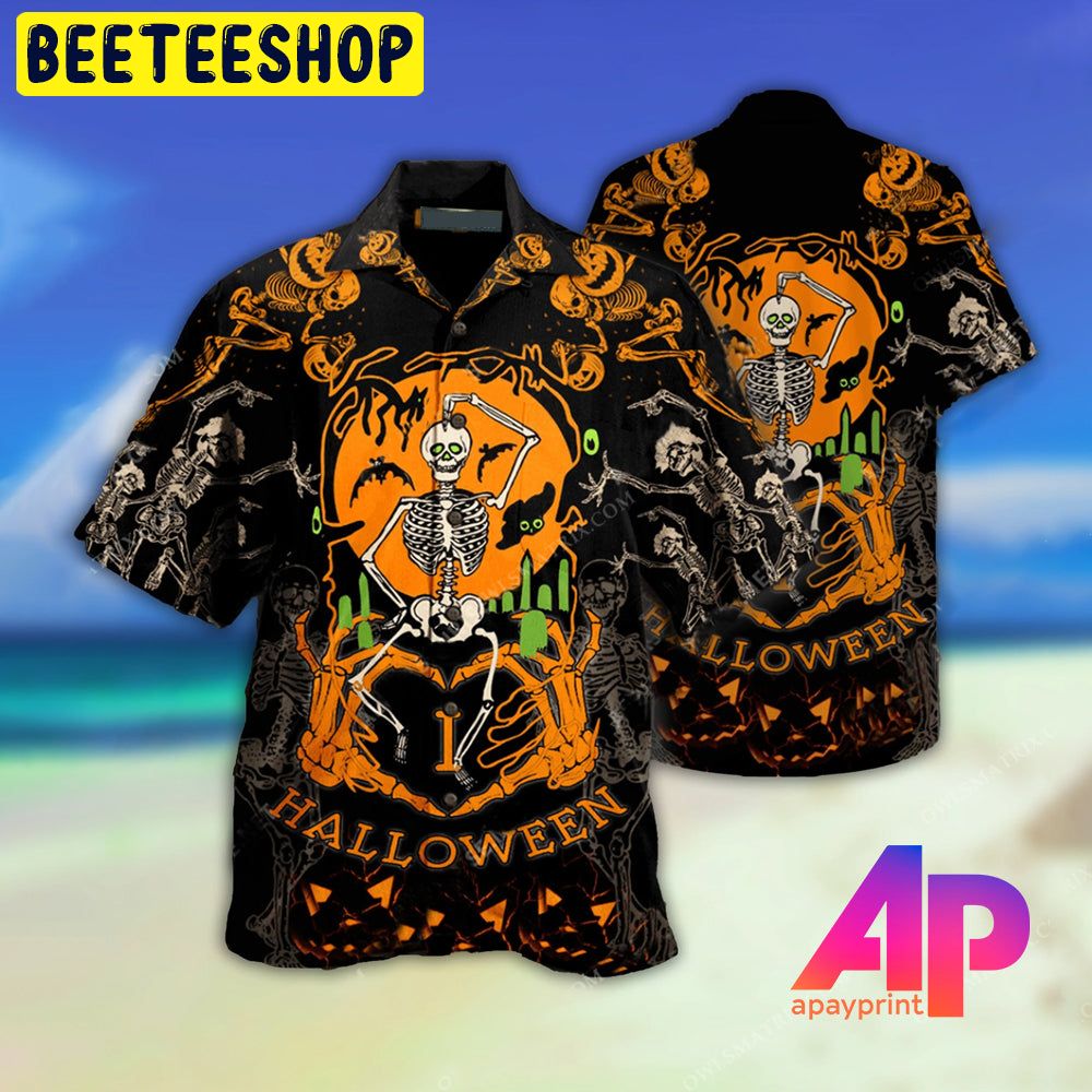 Halloween Dancing Skeleton Trending Hawaiian Shirt-1
