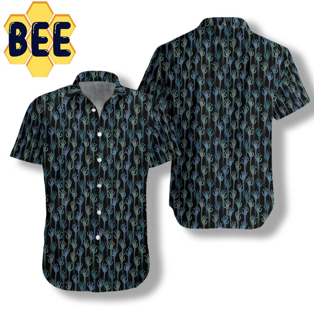 Hands Of The Dead Halloween Hawaiian Shirt-1