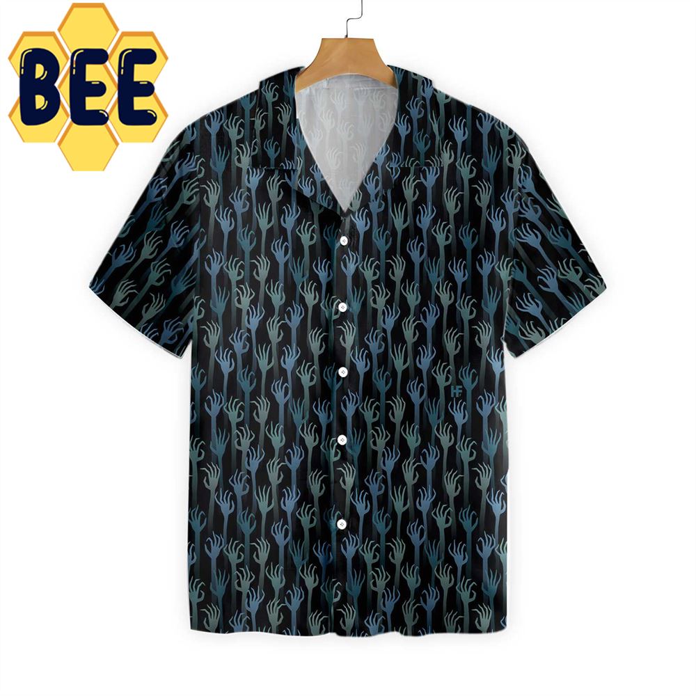 Hands Of The Dead Halloween Hawaiian Shirt-1