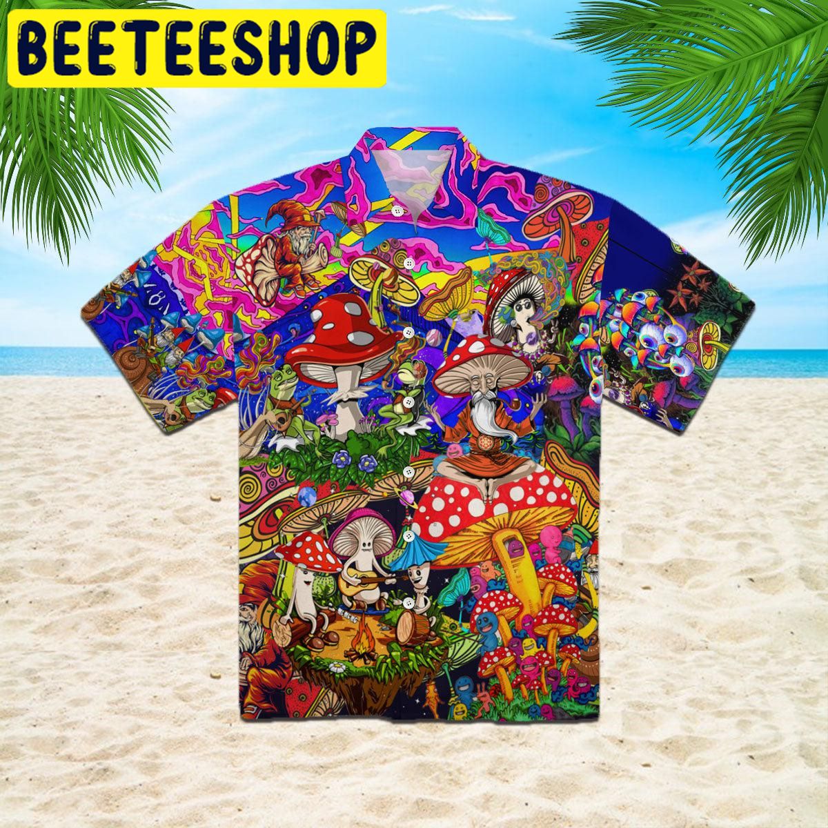 Hippie Mushroom Hawaiian Shirt-1