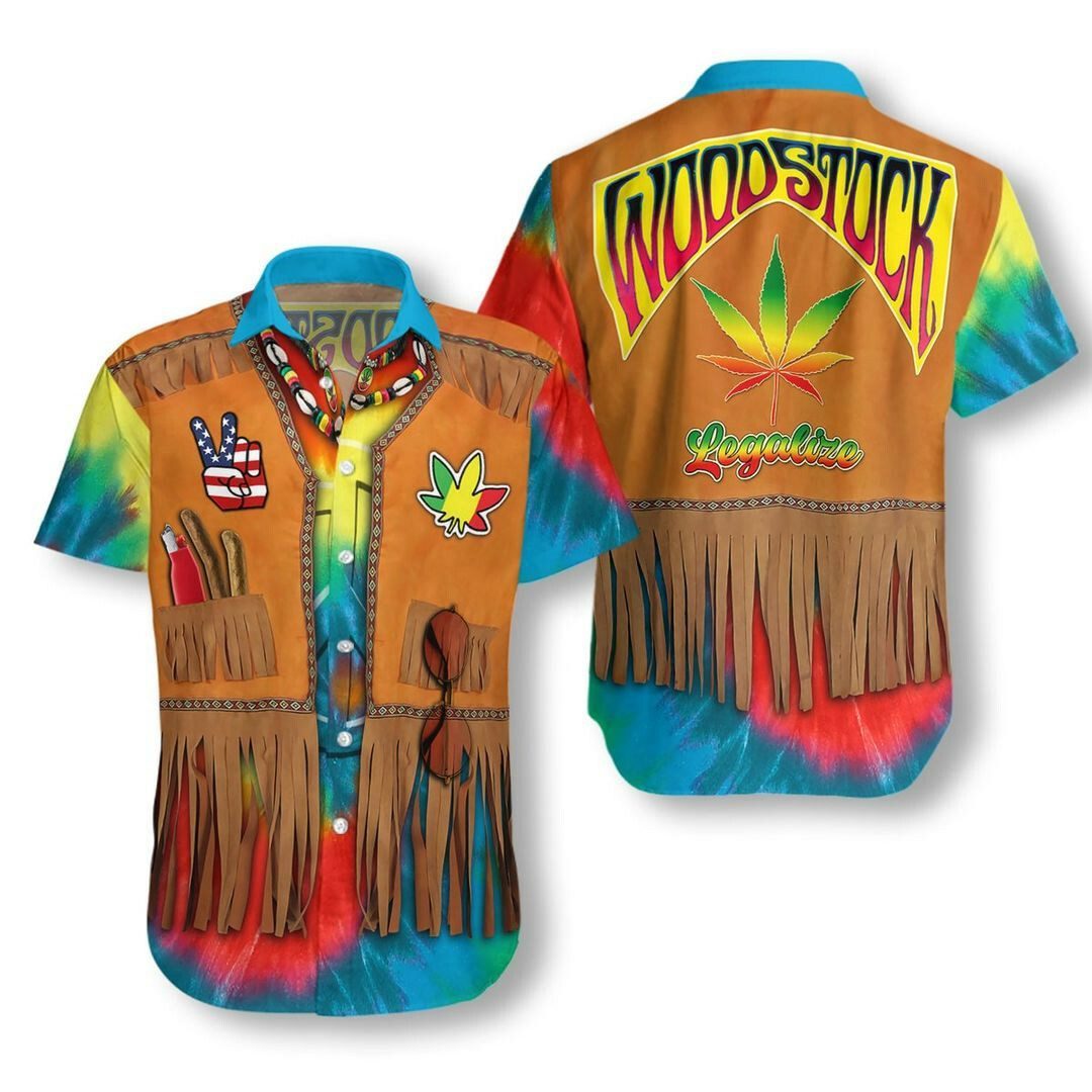 Hippie Woodstock 3d All Over Printed Hawaiian Shirt