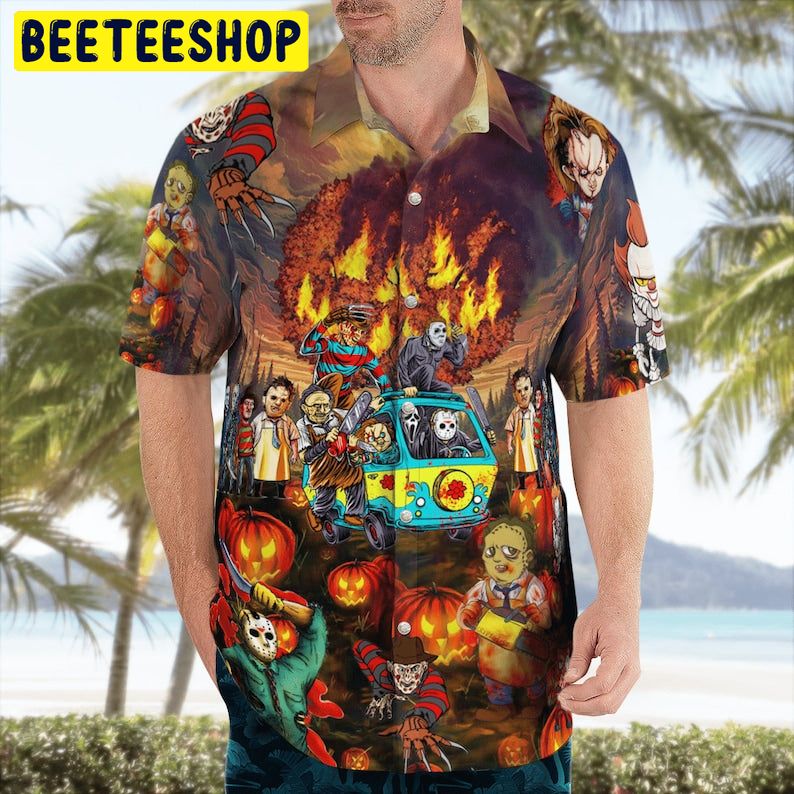 Horror Movie Killers Trending Hawaiian Shirt-1