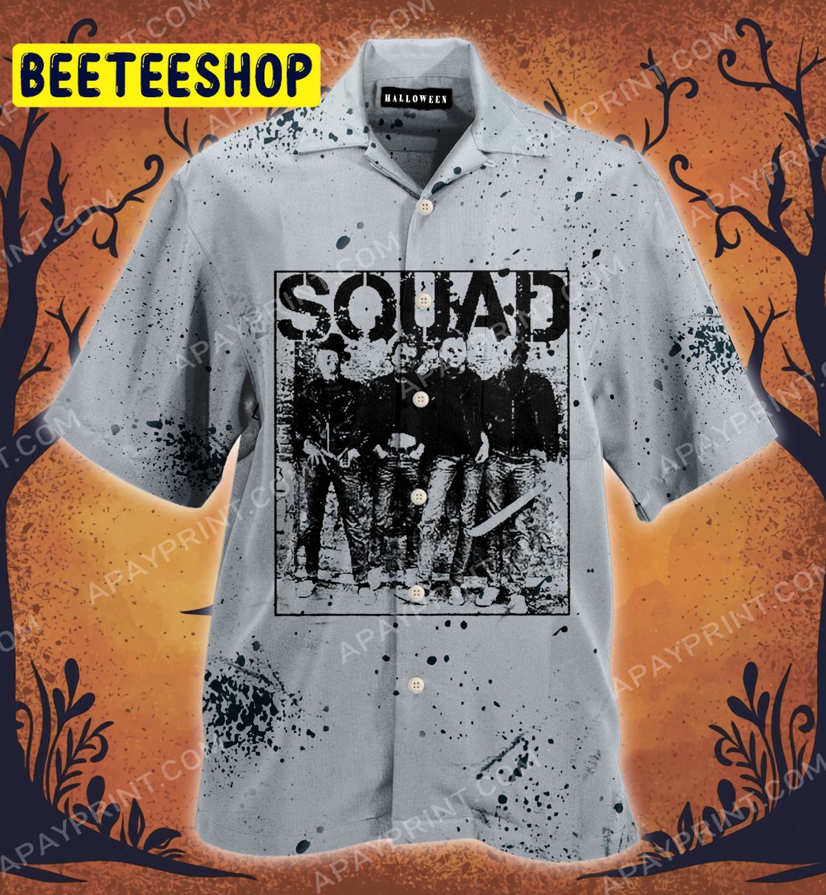 Horror Squad Movie Trending Hawaiian Shirt-1