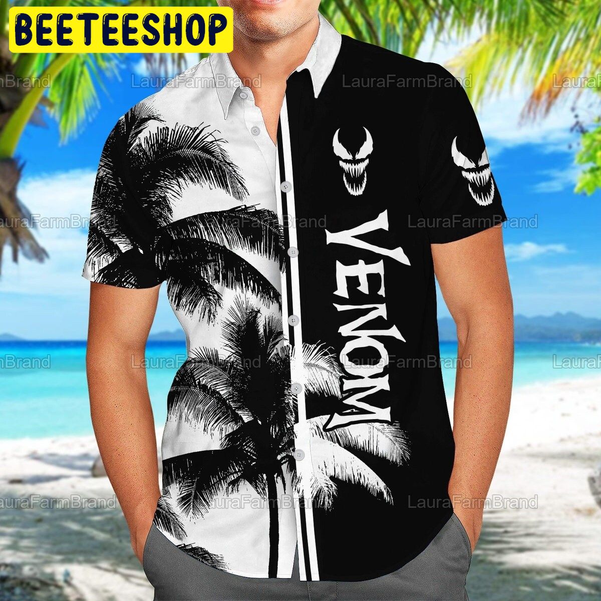 Horror Venom Summer Halloween Trending Hawaiian Shirt-1