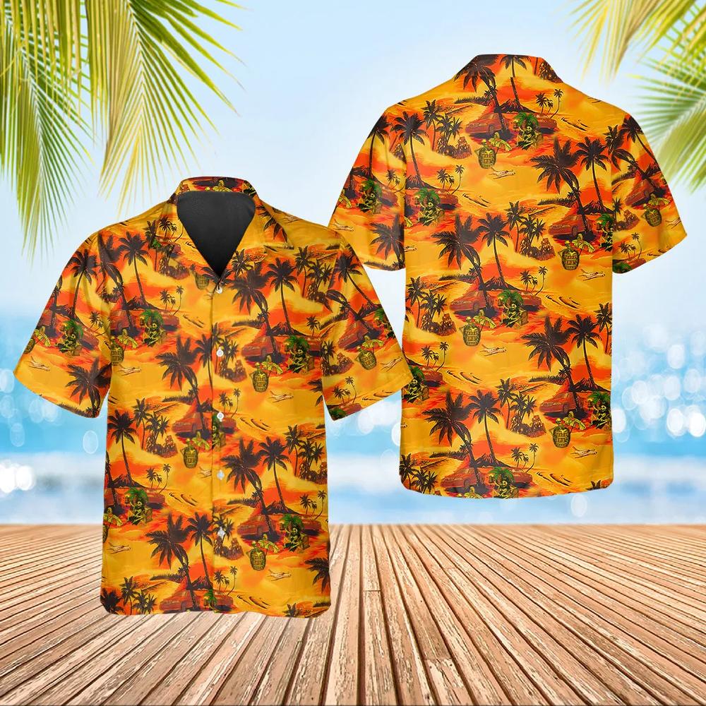 Hot Summer Beach Skull Hawaiian Shirt