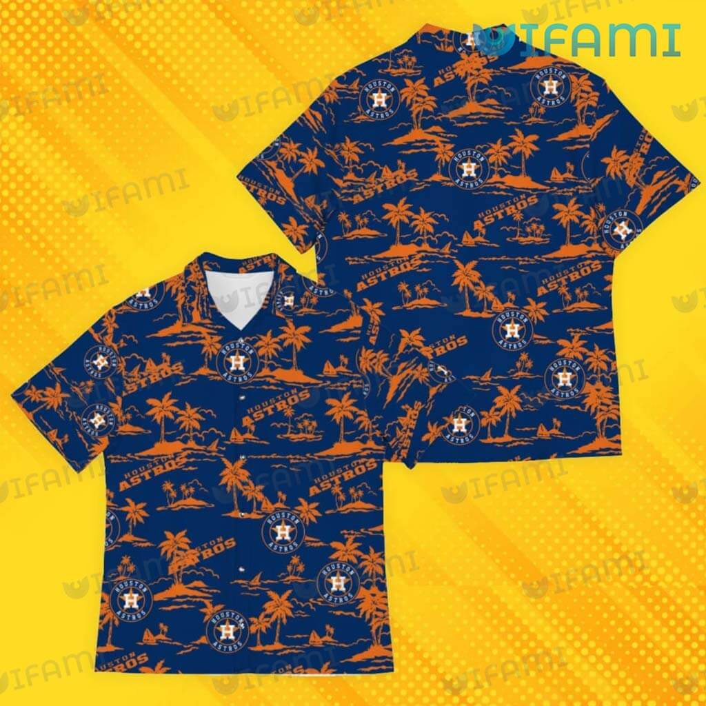 Houston Astros Hawaiian Shirt Island Coconut Tree Unique Astros Gift