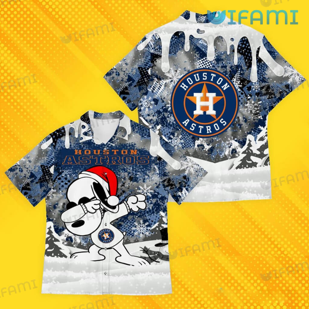 Houston Astros Hawaiian Shirt Snoopy Snowflakes In The Winter Astros Gift