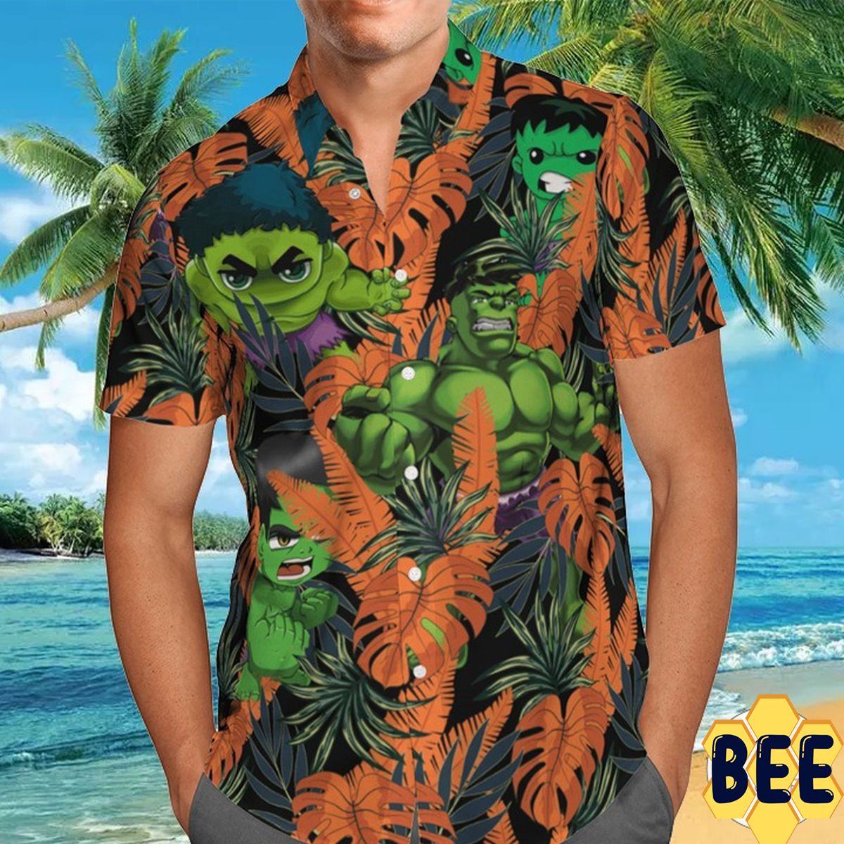 Hulk Tropical Flower Trending Hawaiian Shirt-1