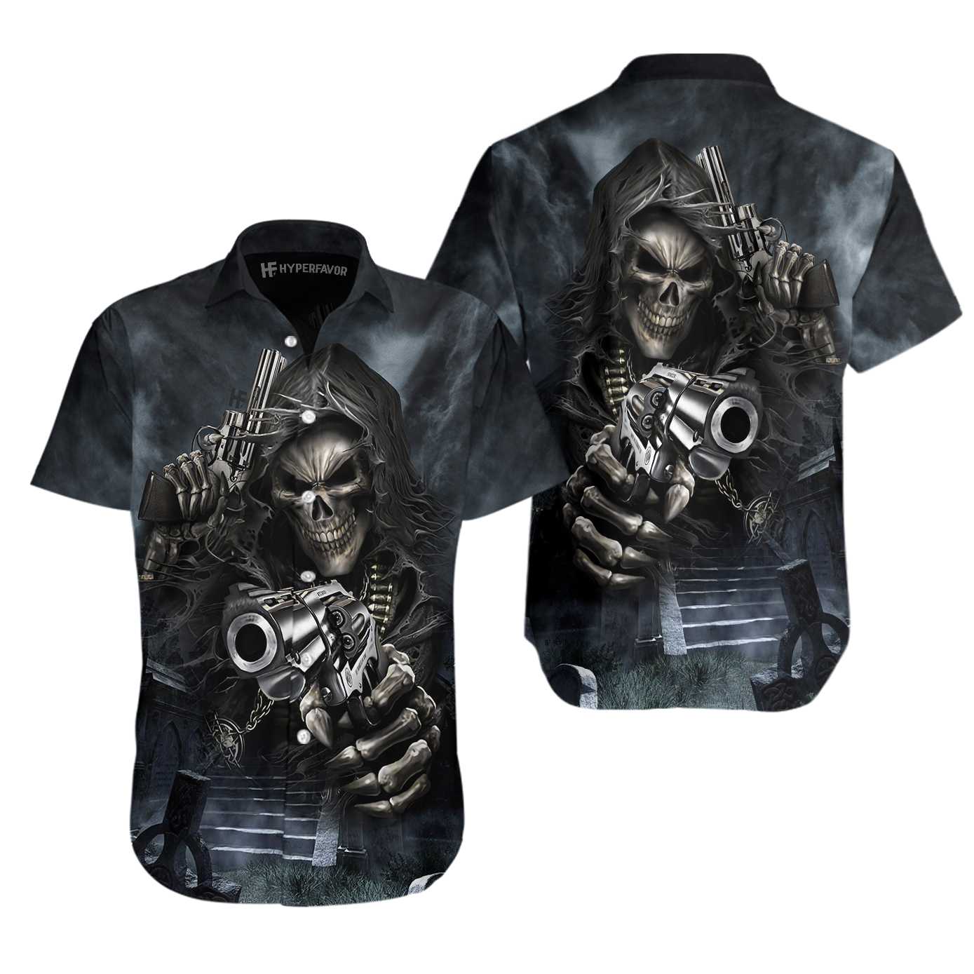Hunter Skull Shirt For Men Hawaiian Shirt
