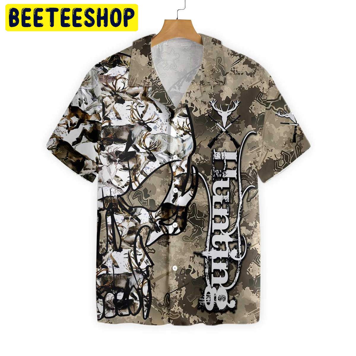 Hunting Camo And Skull Trending Hawaiian Shirt-1
