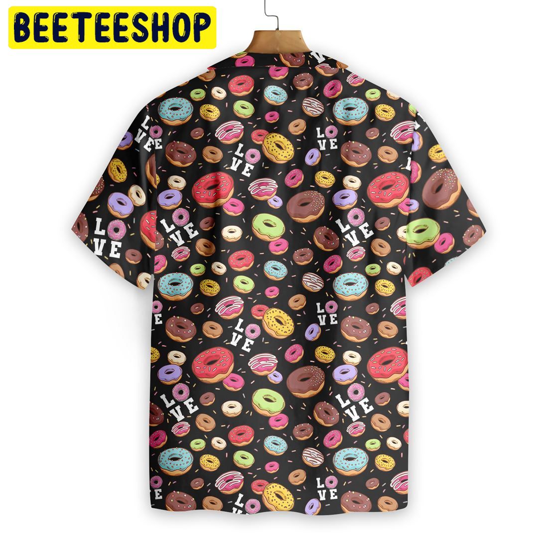 I Love Donut Black Trending Hawaiian Shirt-1