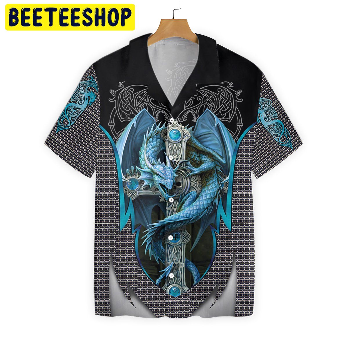 Ice Gothic Dragon Trending Hawaiian Shirt-1