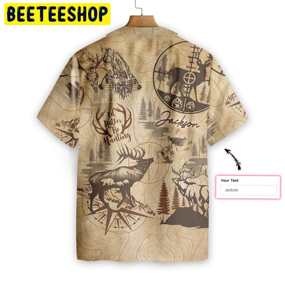 Id Rather Be Hunting Personalized Trending Hawaiian Shirt-1