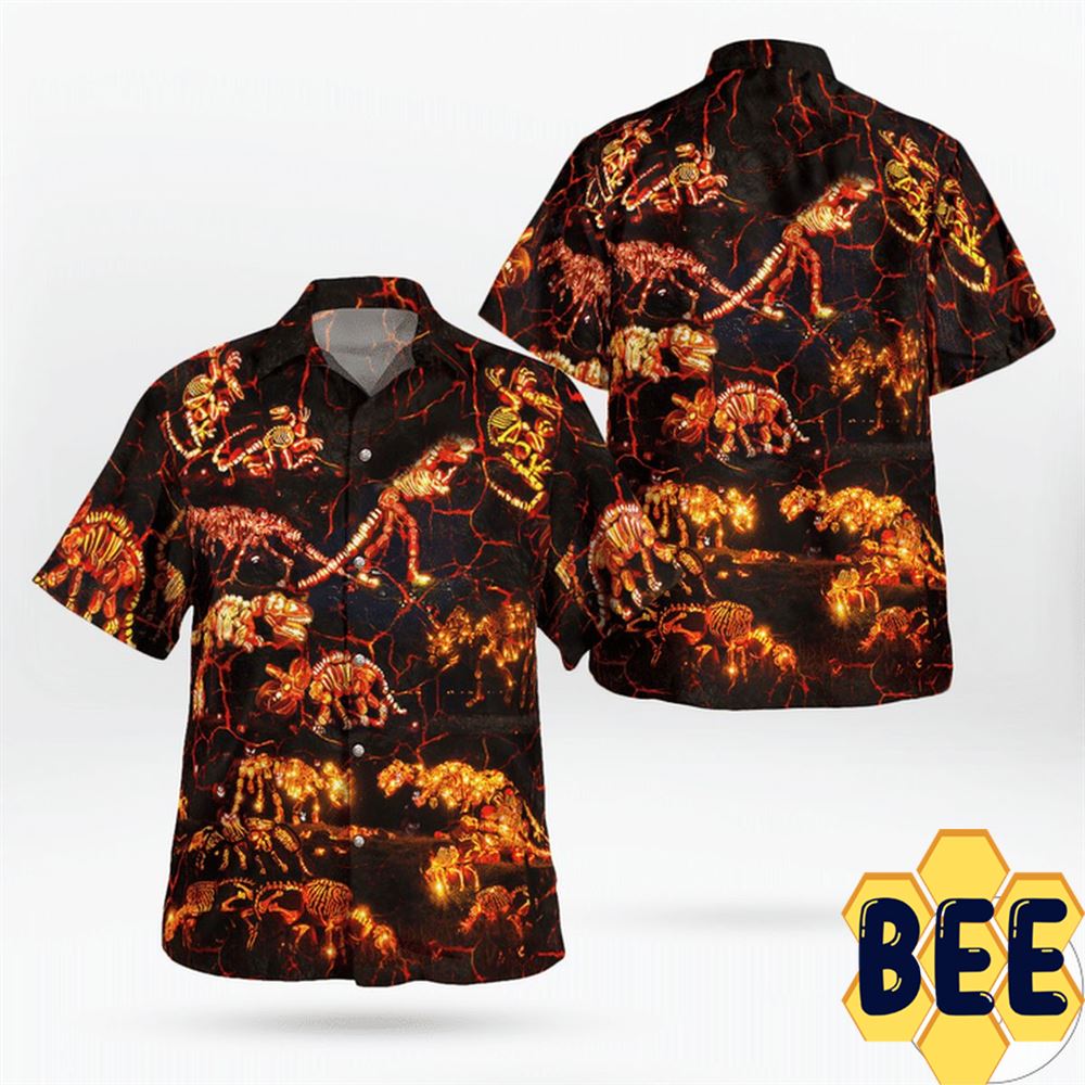 In To The Park Dinosaurs Halloween Hawaiian Shirt-1