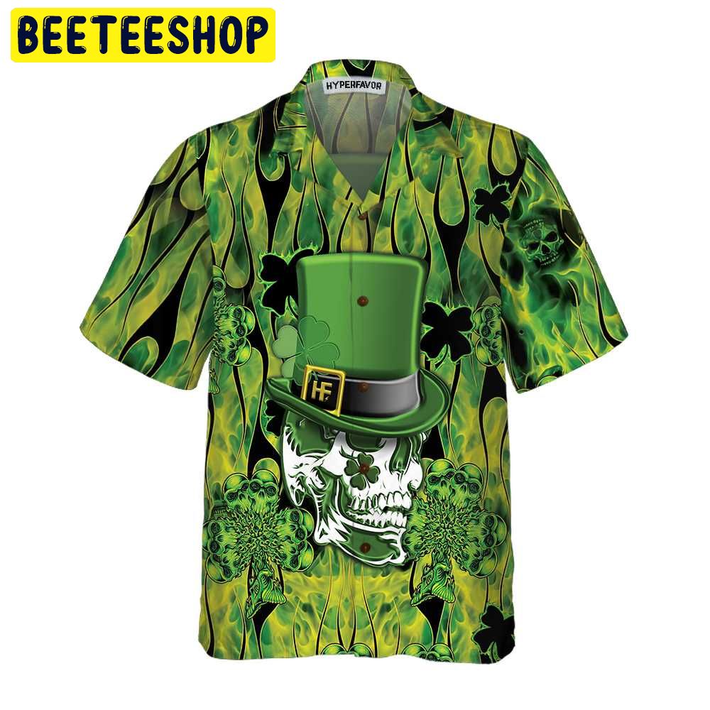 Irish Skull Saint Patricks Trending Hawaiian Shirt-1